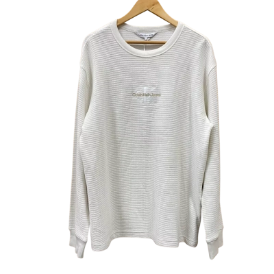 Calvin Klein Long Sleeve Cream Jumper Size M 