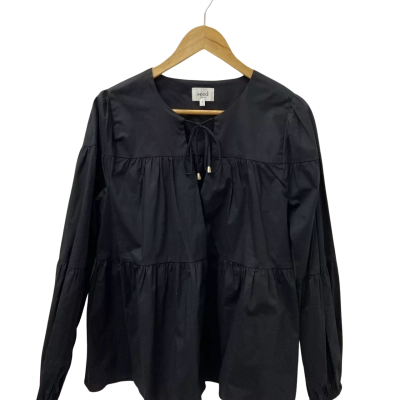 Seed Heritage Womens  Size 8 Long Sleeve Top Black  
