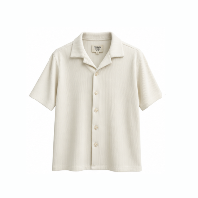 Common Need Cream Stretch Shirt – Size S