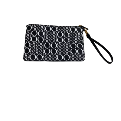 Oroton Women's Signet Medium Pouch Black  / Pattern / White BNWT RRP $99