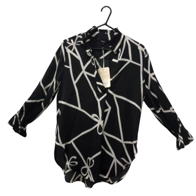 *Brand New* Motto Black and White Ruffle Blogger Shirt Size 10 