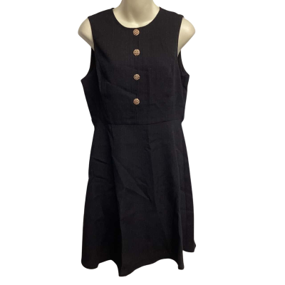 Forcast Womens  Size 10 Elise Sleeveless Dress  Black  BNWT