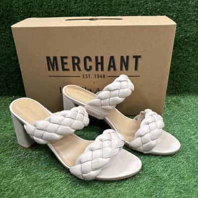 Isabella Anselmi nude Braided Block Heel Sandals Size 40