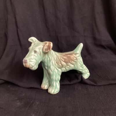 Vintage Ceramic Sylvac Green Terrier