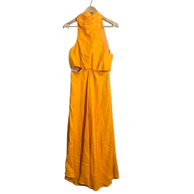 Womens Sheike Size 12 Orange Halter Neck Maxi Dress