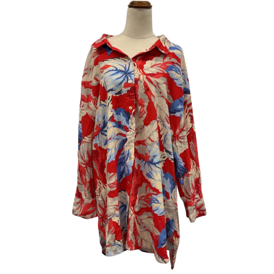 Suzannegrae Linen blend Womens  Size 18 Button Up Top 