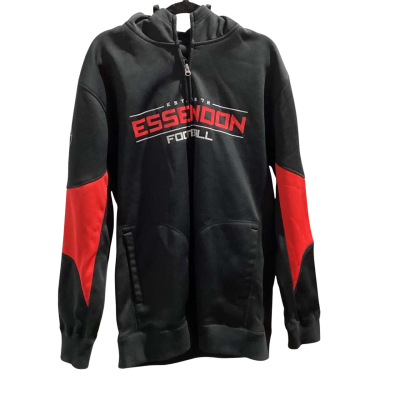 AFL Essendon Mens Size M Hood Jacket Black  