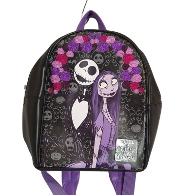 Tim Burton's "The Night Before Christmas" Womens Backpack Black  / Pattern / Purple 