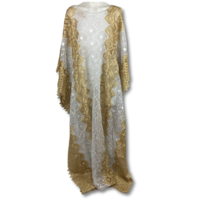  Womens  Kaftan Gold / White Size F 