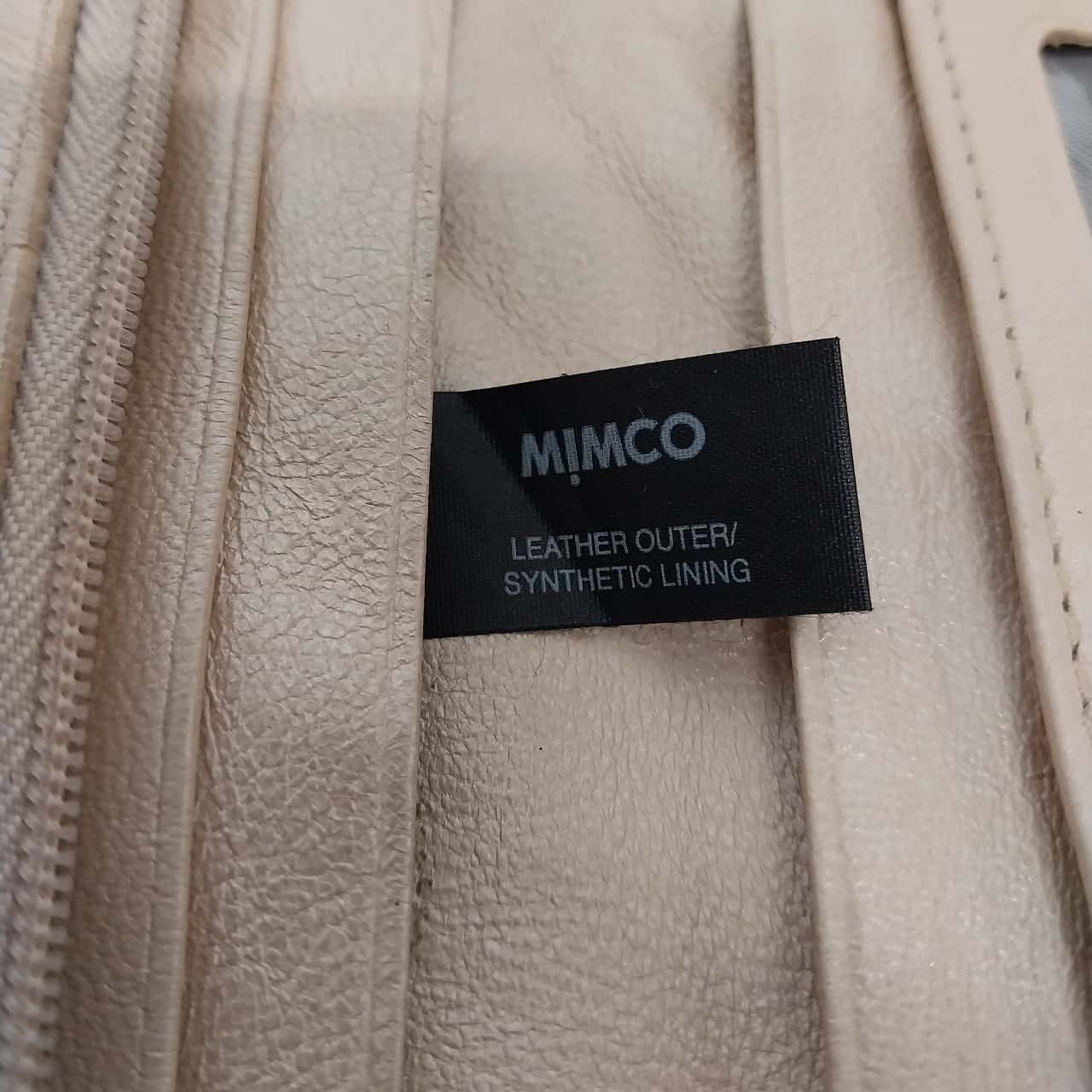 Mimco ladies Purse, leather, Beige / Silver (s)