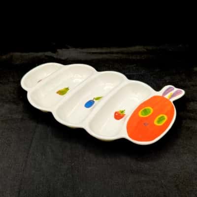 Quite Rare The World of Eric Carle – "Portmeirion" The Very Hungry Caterpillar Caterpillar Shaped Party Plate  (brica cubes)