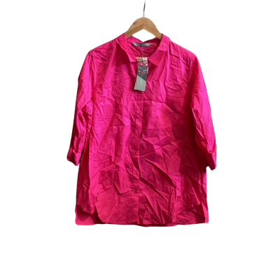 Katies Womens  Size 14 Button Up Top Pink  
