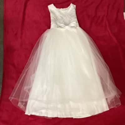 Ollies Place Kids  Size 12 Dress White 
