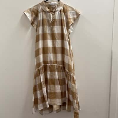 Zoe Kratzmann Womens  Size 2 Midi Dress Beige / Off White / Other 