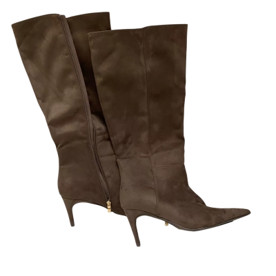 Billini Womens  Size 10 Faux Suede Knee High Boots Brown 