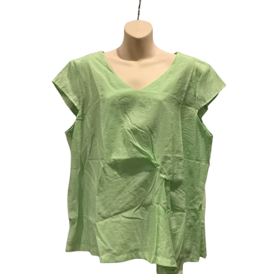 Blue Illusion Womens  Size 3L Blouse Green 