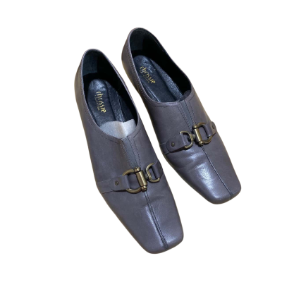  Chrissie Collection Womens  Low Heeled Shoes Size 39 Grey 