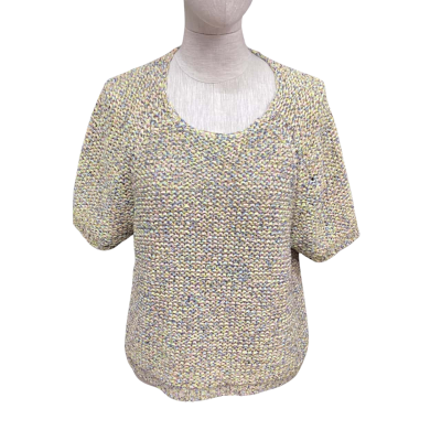 Gorman  Size 8 Short Sleeve Knitted Top Multicoloured 
