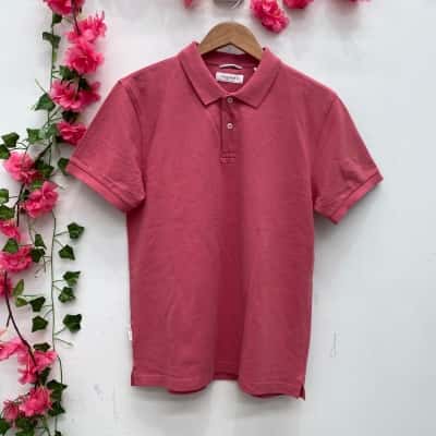 Trenery Mens Polo Shirt Size M Pink  
