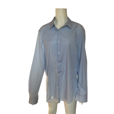 Blaq Mens  Size 42 Business Shirt / Checked Shirt Blue / White 