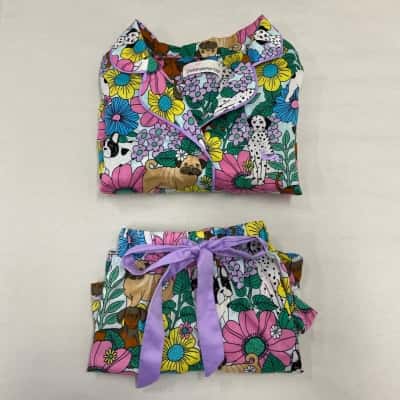 Peter Alexander - Womens 100% Cotton Short Sleeve Top and Shorts Pyjamas Set - Size S - Multicoloured 