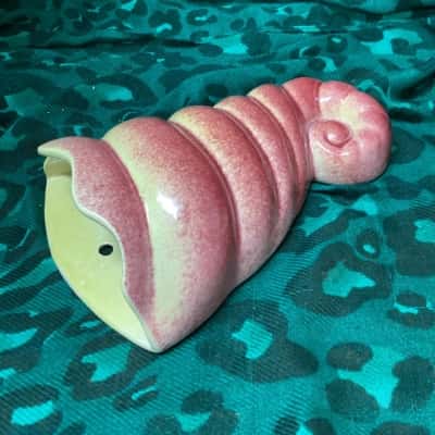 Vintage Cornucopia-Shaped Wall Vase