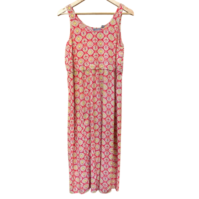 Sussan Pink/Yellow Patterned Dress Size 10