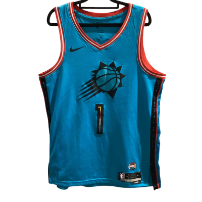 Mitchell & Ness Mens  Size L Jersey Blue Phoenix Suns Booker NBA