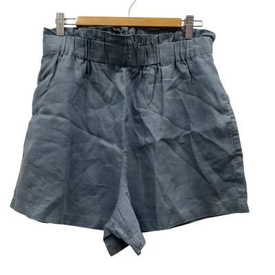 Decjuba Women's Size M 100% Linen Shorts Grey 