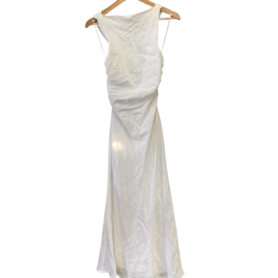 Dissh Womens  Size 8 Linen Maxi Dress White RRP $189.99