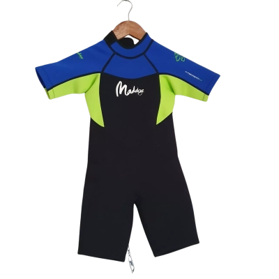 Maddog  Kids wet/Surf Suit  Size 6 Black  / Blue / Lime BNWT