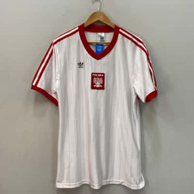 Adidas/ Poland FC Mens  Size XL Jersey Red / White 