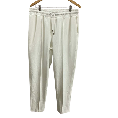 Reiss Mens Size L Major Tailored Drawstring Joggers White 