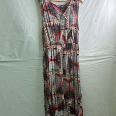 Katies Womens Size 20 Short Sleeve Patterned Dress BNWT