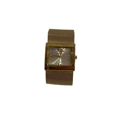  Womens Fiorelli Gold Tone Rectangular Watch