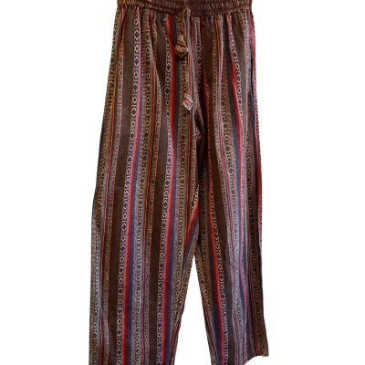 “Hippie Sticks” Womens  long pants - Size XL Pattern 