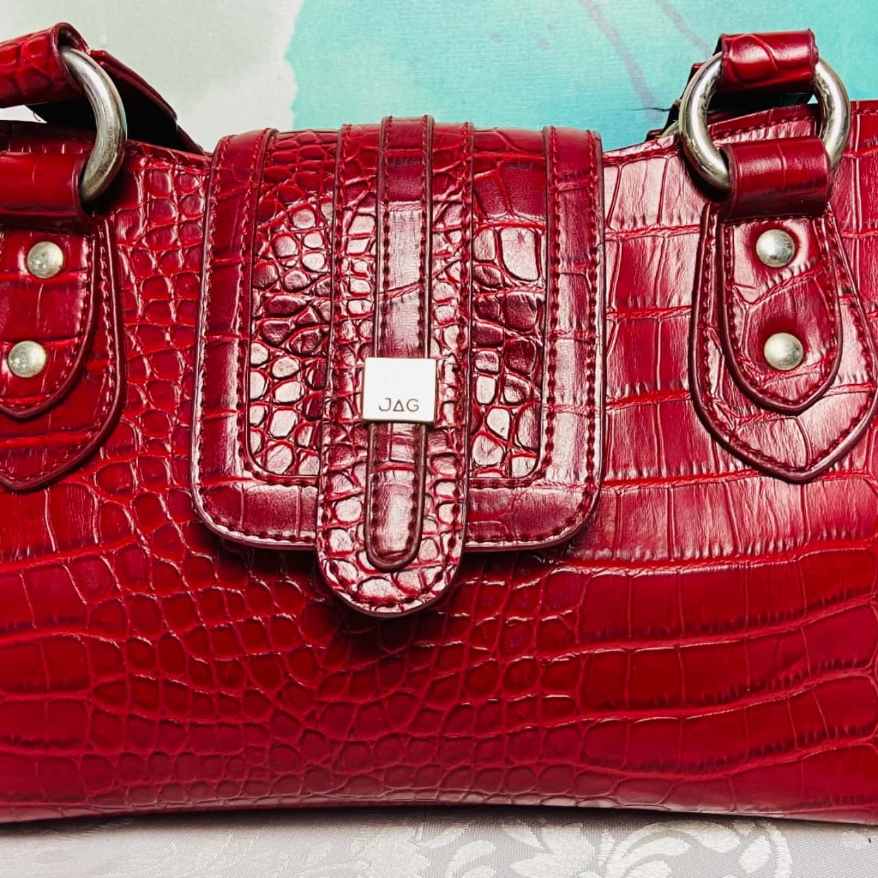 Jag Women’s Red Crocodile Handbag(s)