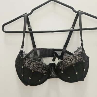 Honey Birdette Womens Bra Black  / Gold 