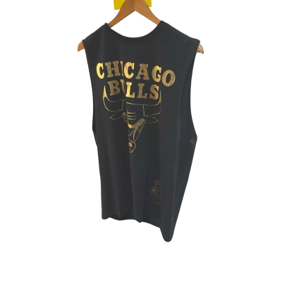 Mitchell & Ness Mens  Size L Shirt Chicago Bulls Black