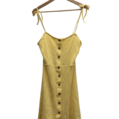 Miss Selfridge Womens  Size M Midi/ Shoestring Strap Dress Yellow 