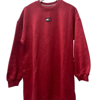 Tommy Jeans Badge Crew HWK Dress  Size M Cranberry Crush