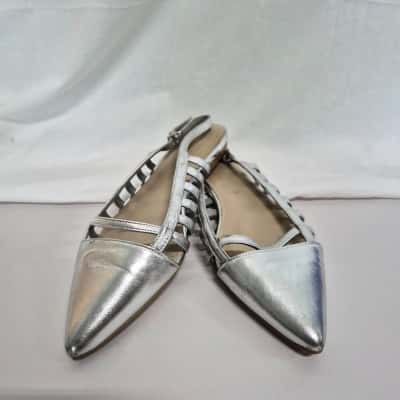 Mimco Womens Flats Silver 