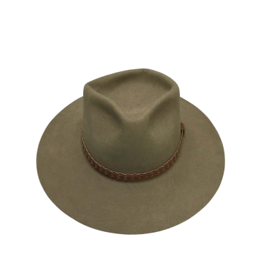 Akubra Size 57cm Beige Pure Fur Felt Snowy River Hat - Made In Australia