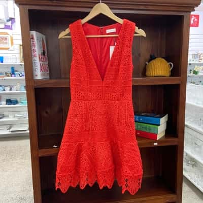 Kookai Womens  Size 38 Babydoll red dress 