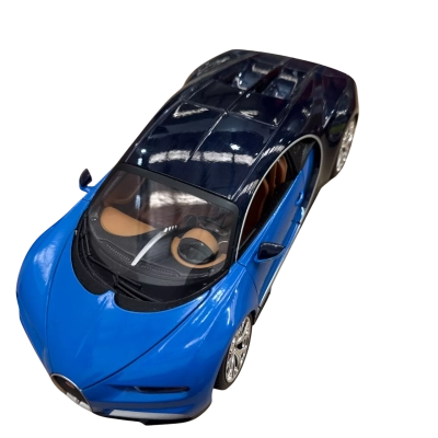 Burago Bugatti chiron 1/18 blue display toy car