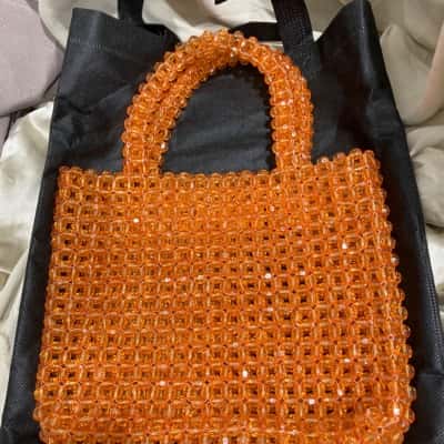 Colette Hayman  Womens Beaded Handbag Orange 