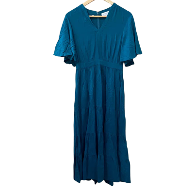 Witchery Teal Tiered Midi Dress Size 8