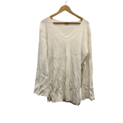 Dissh Womens  Size L Long Sleeve Top White 