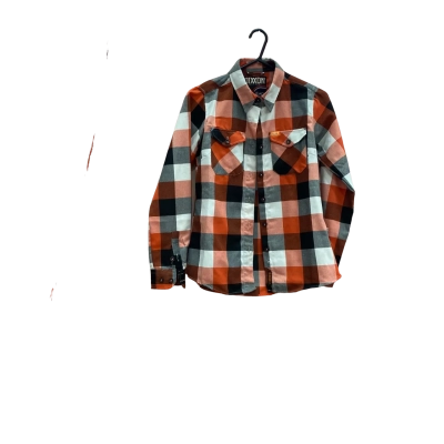 Dixxon Mens Size S Orange Flannel Shirt