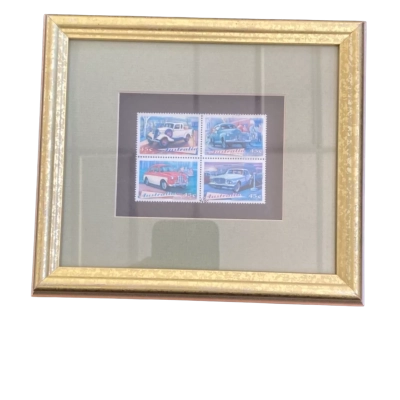 Mint Stamps 4 in picture Frame